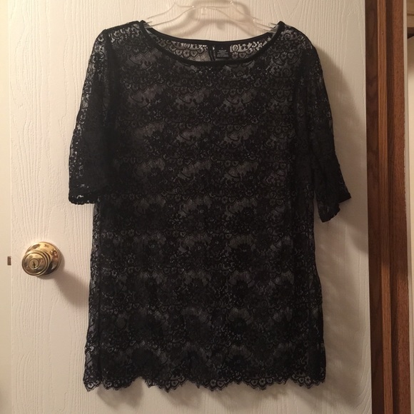 Lace see thru shirt size L