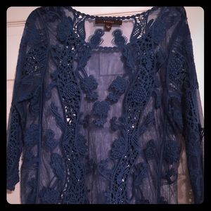 Fever bright blue lace top