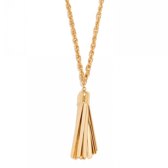 NEW GOLD TASSEL BAUBLEBAR NECKLACE