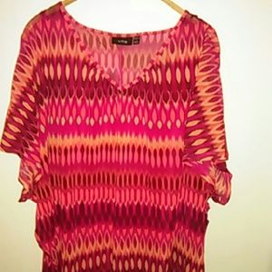 💕Colorful  Sheer Blouse