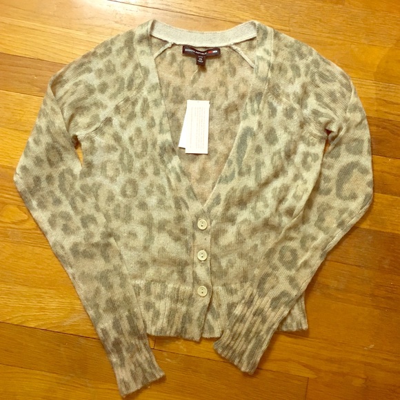 Banana Republic animal print cardigan.