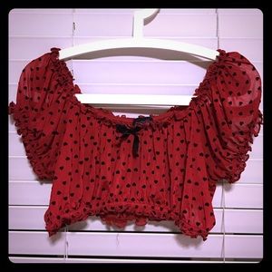 Valentine's Sheer Crop Top