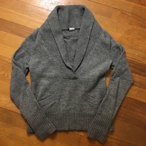 J. Crew shawl sweater.