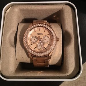Fossil Stella rose gold ladies watch (Es3003)