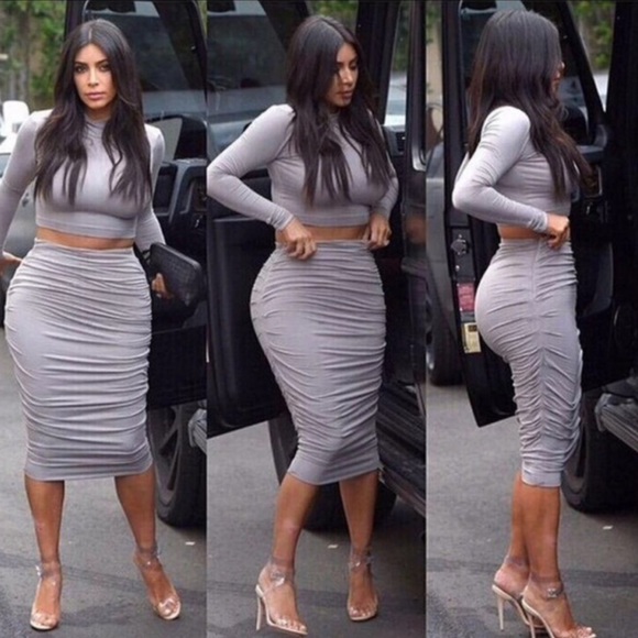 Forever 21 Dresses & Skirts - "Kim k" crop midi set
