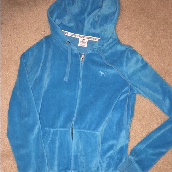 Blue Victoria's Secret zip up jacket