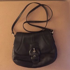 Coach Black Leather Crossbody Purse
