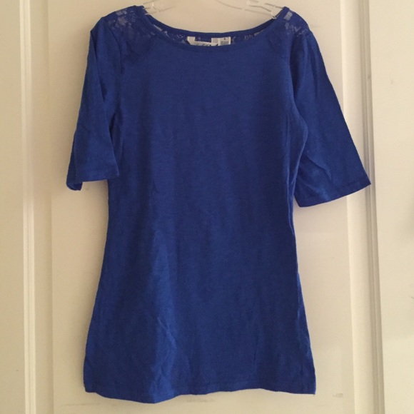 Derek Heart royal blue lace top