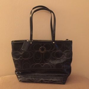 Coach Black Patent Leather Purse