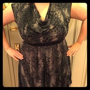 Simply Vera Vera Gray Fit & Flare Dress