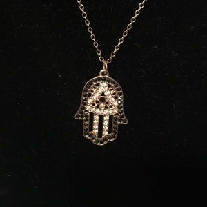 Gold & black necklace