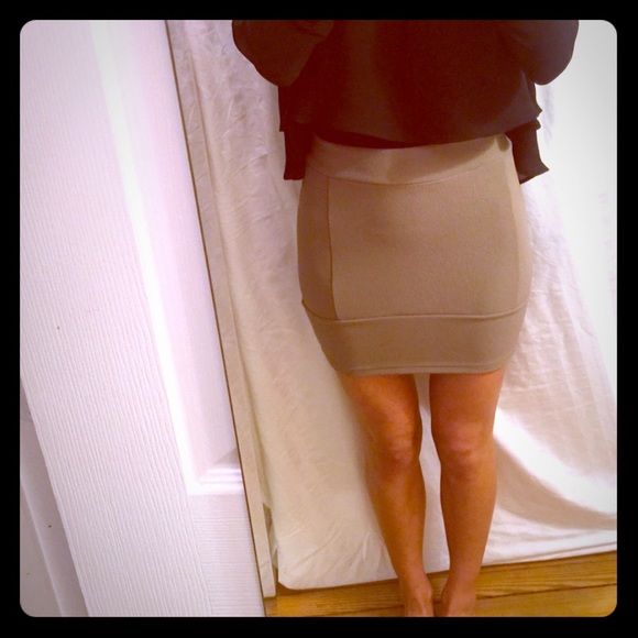 Taupe mini skirt