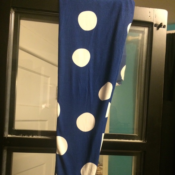 Lularoe royal blue / white OS Leggings!