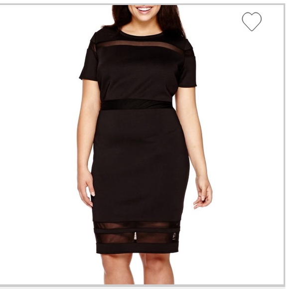 Belle + Sky Dresses & Skirts - NWT Belle + Sky Bodycon Black Mesh Dress SZ XL