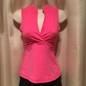 EUC Lululemon orig Whisper Tank 4-6 Hot Pink V