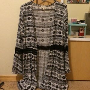 Black & White Boho Cardigan
