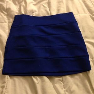 Blue mini skirt
