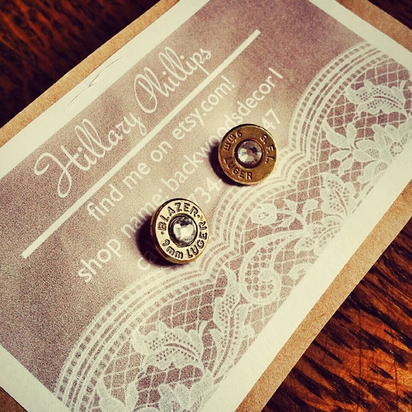 Handmade bullet shell earrings