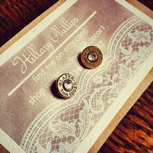 Handmade bullet shell earrings