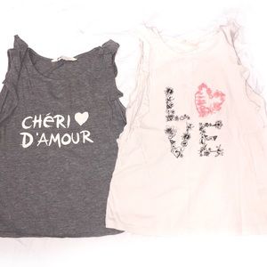 🚫SOLD🚫Girls H&M Sleeveless T-Shirt Bundle 💗