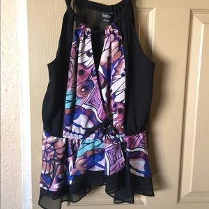 Bebe BNWT sheer peplum top