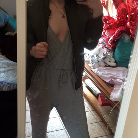 Plunging jumpsuit