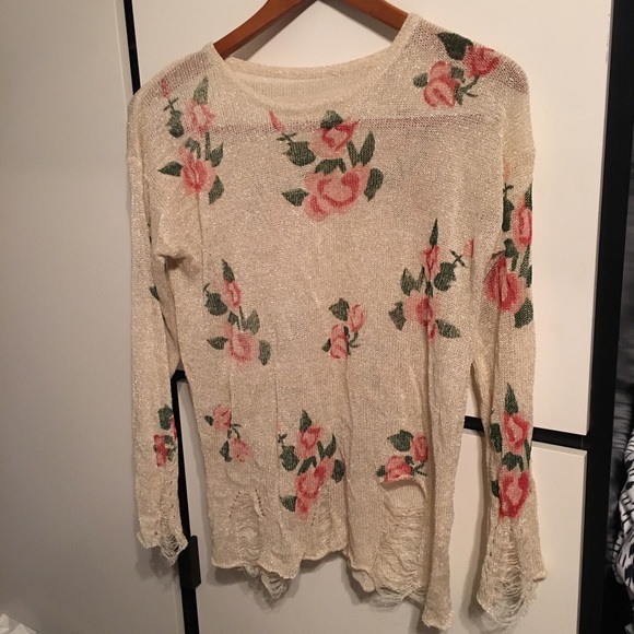 Floral sweater