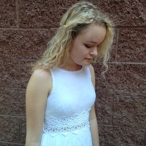 Forever 21 White Lace Cutout Dress