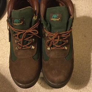 Timberland brown and green boots