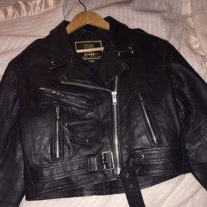Cropped Leather Jacket