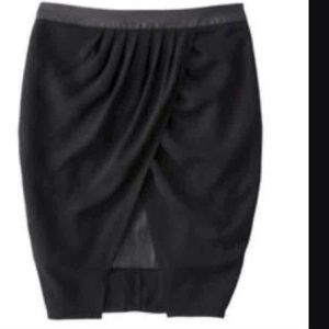 Sale! Draped skirt with faux layer mini