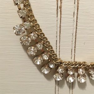 Gold + faux diamond statement necklace