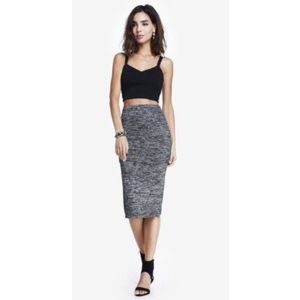 Express Zipper Side Midi Pencil Skirt
