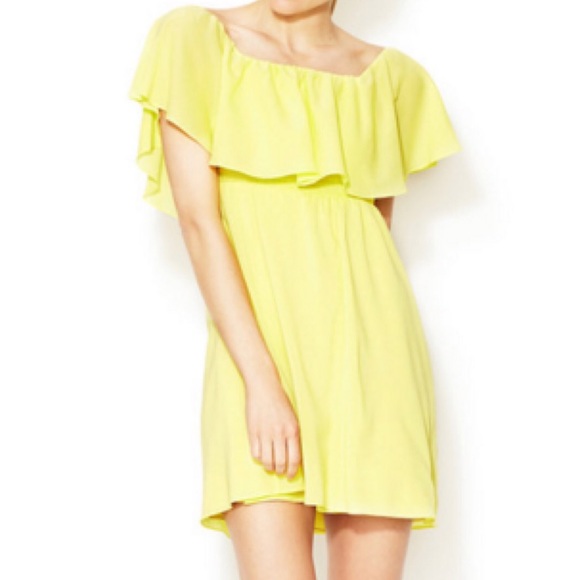 Bright Alice + Olivia dress! Off the shoulder :)