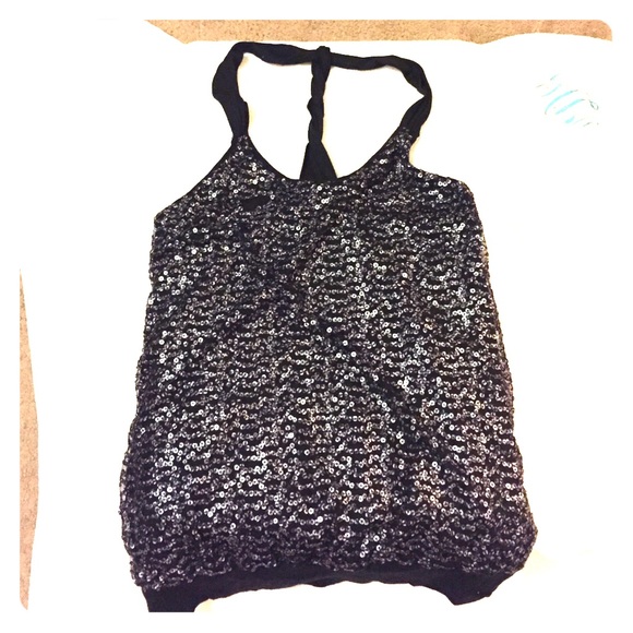 Black Express sequins tank