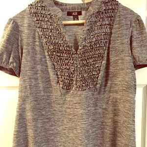 AGB Grey Ruffle Shirt