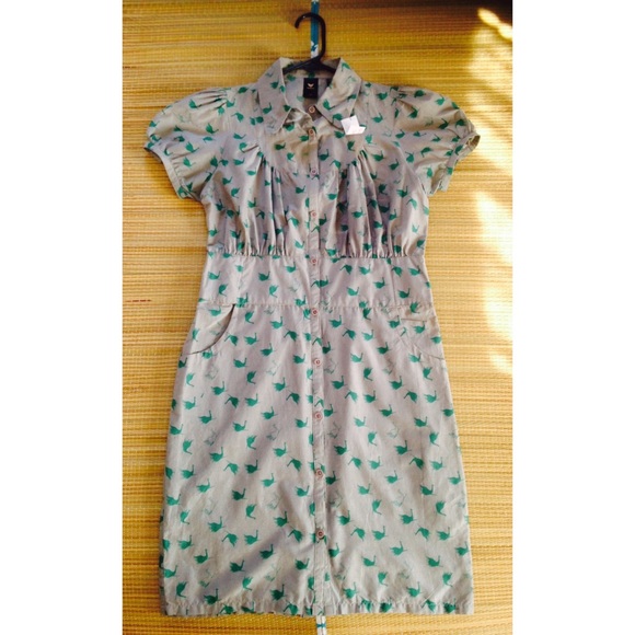Industry Dresses - π Vintage Cotton & Silk Bird Dress Industry Dresses - π Vintage Cotton & Silk Bird Dress