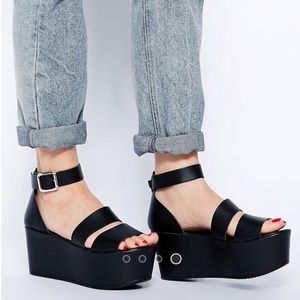 ASOS Leather Flatform Sandals