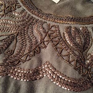 Boho Beaded Suede Top