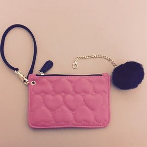 Wristlet w/ fur pom keychain