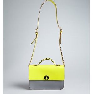 Rebecca Minkoff Gray / Yellow Studded purse