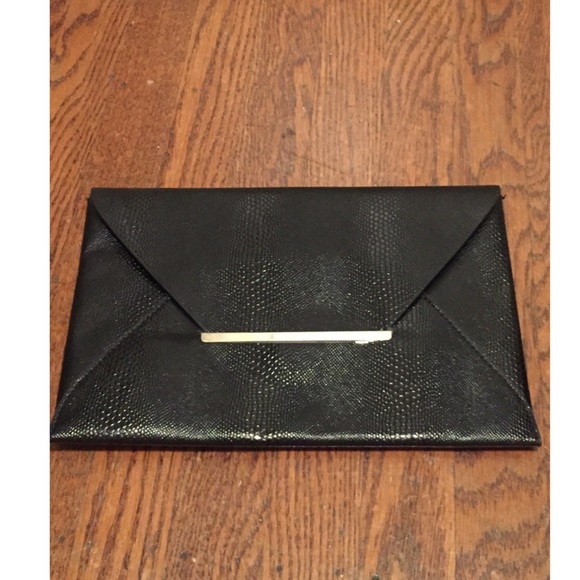 Sleek BCBG black envelope clutch