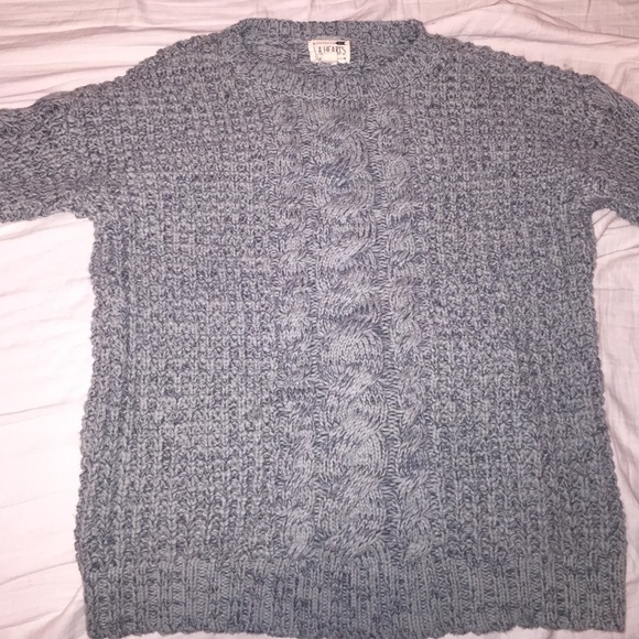 A blue/gray sweater