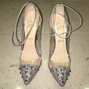 Christian louboutin with silver spikes