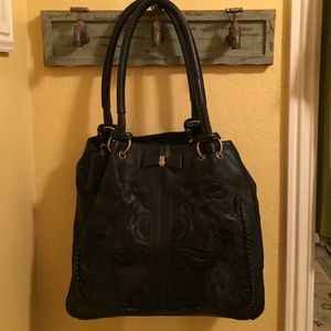 Black Hobo bag, faux leather