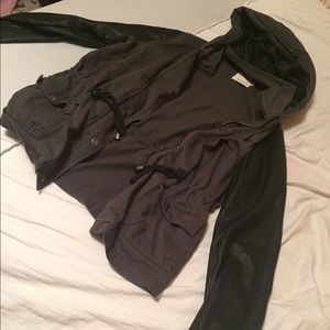 In fashion, used gray jacket.