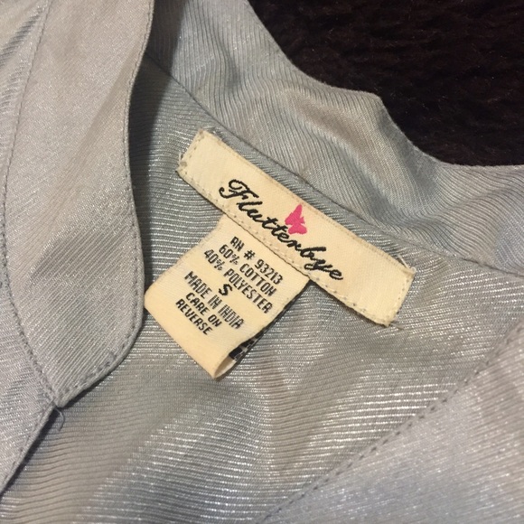 Blue button down blouse. small. - Picture 3 of 3