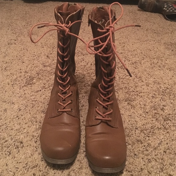 Women's combat boots - Picture 1 of 4