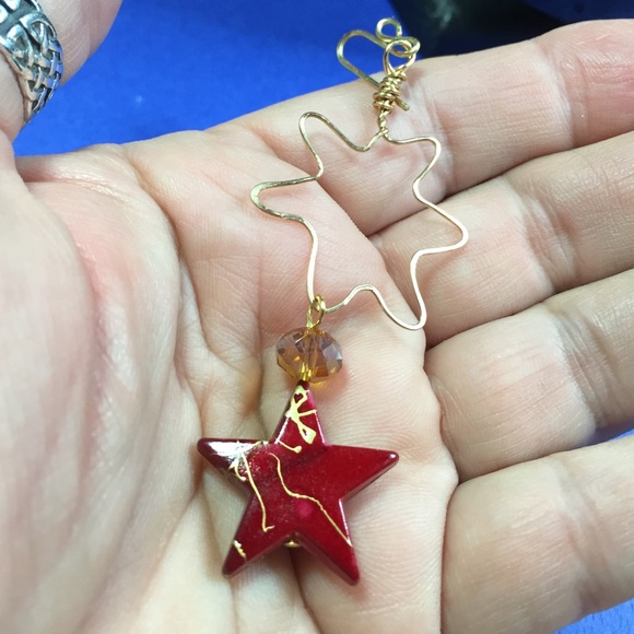 CH50 Wooden painted and wire wrapped STARS set - Picture 4 of 4