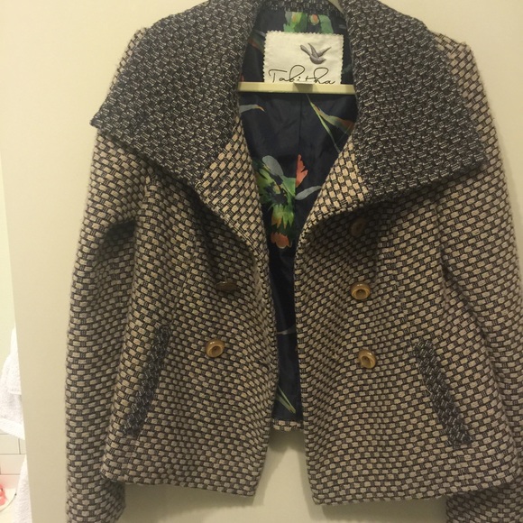Anthropologie tweed jacket with floral lining - Picture 3 of 4